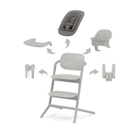 Стульчик для кормления Cybex LEMO 4-in-1 Set серый