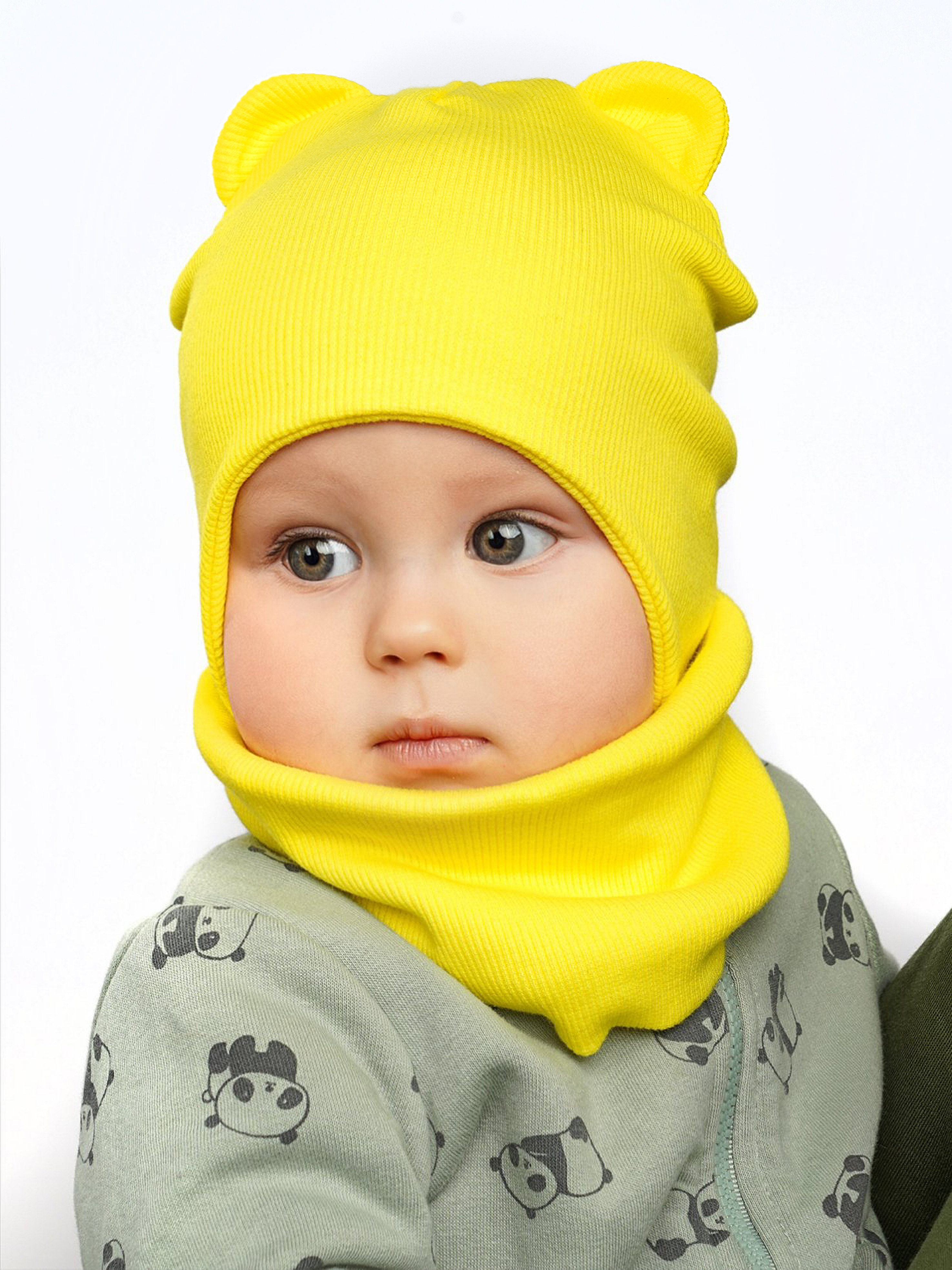 Шапка и снуд ПриКиндер U-A_233980 Цвет: Желтый - фото 1