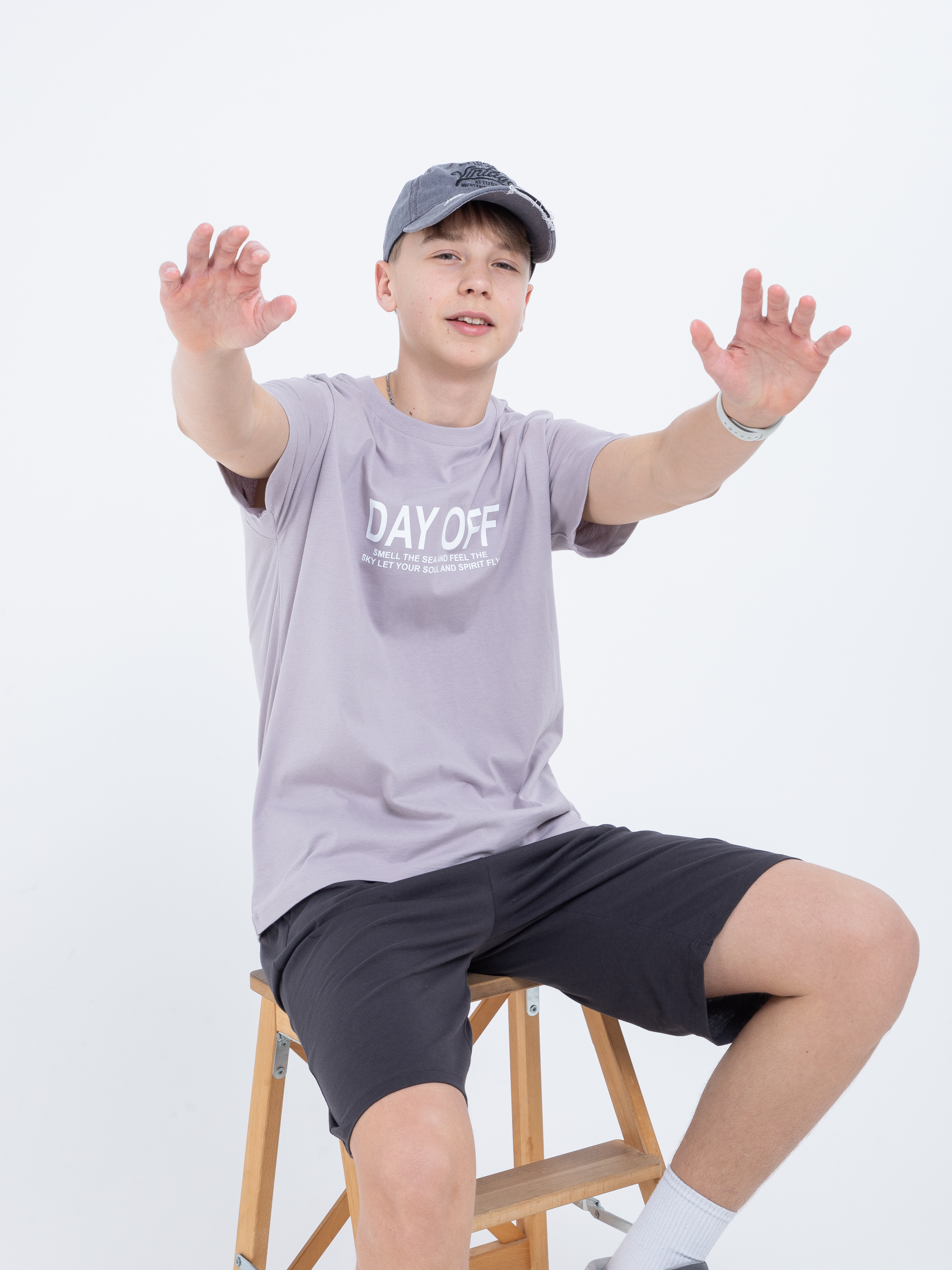 Футболка STELLA MODA 11217_серый - фото 1