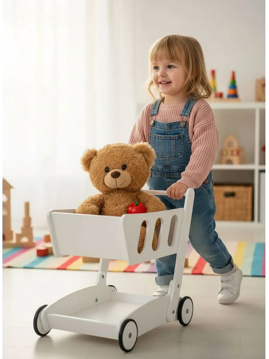 Каталка Klikkin белый - фото 6