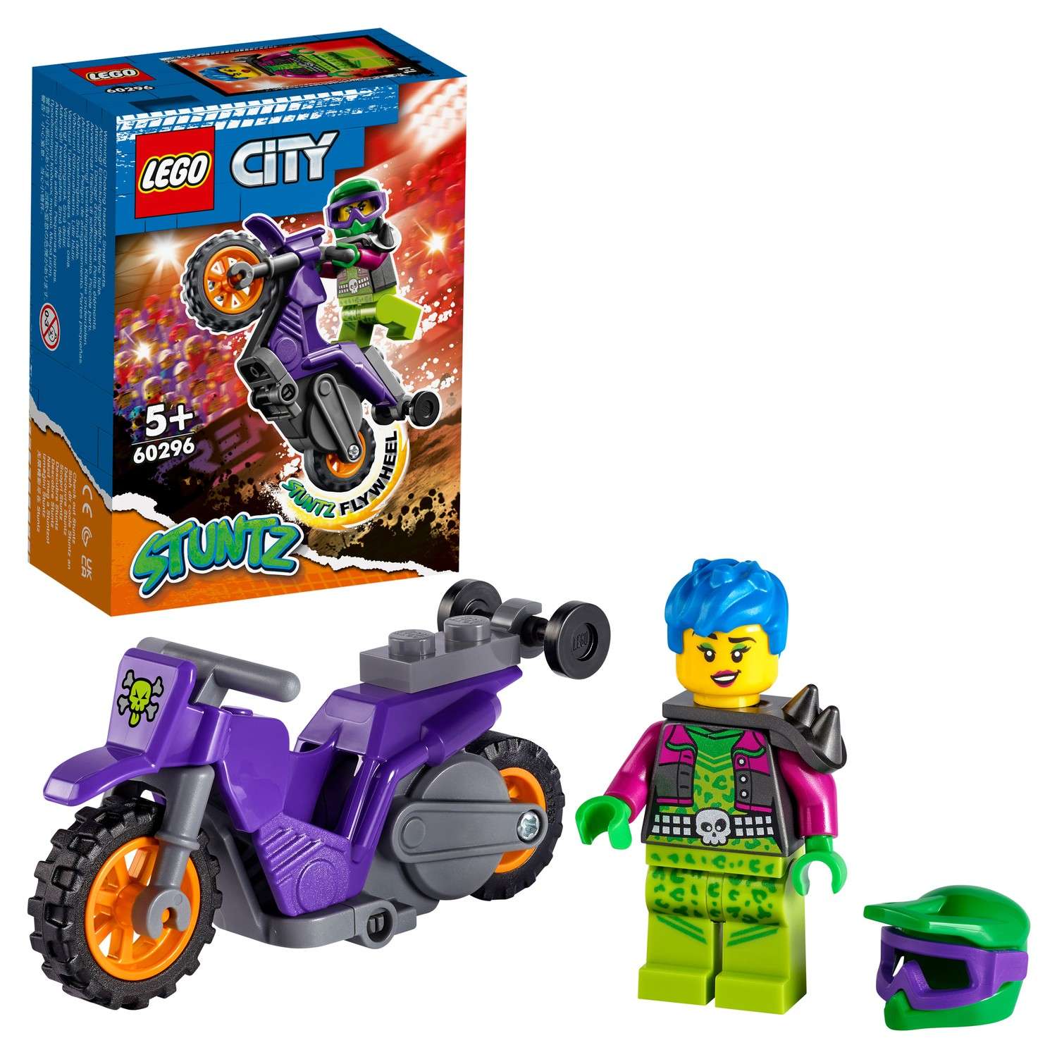 Конструктор LEGO City Wheelie Stunt Bike блочный - фото 1