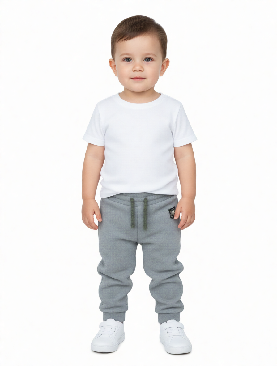 Изображение товара Брюки Allini для мальчика 80 - стильные джоггеры из футера