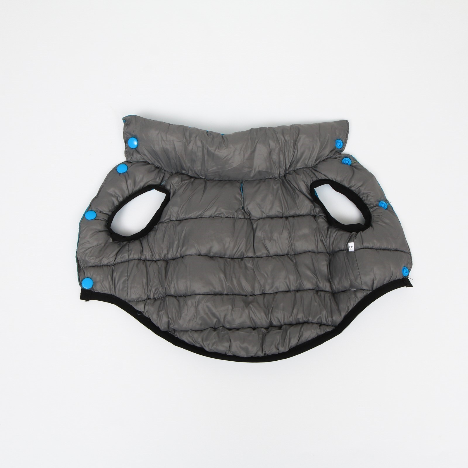 Куртка для собак Sima-Land двухсторонняя M голубая/серая - фото 6