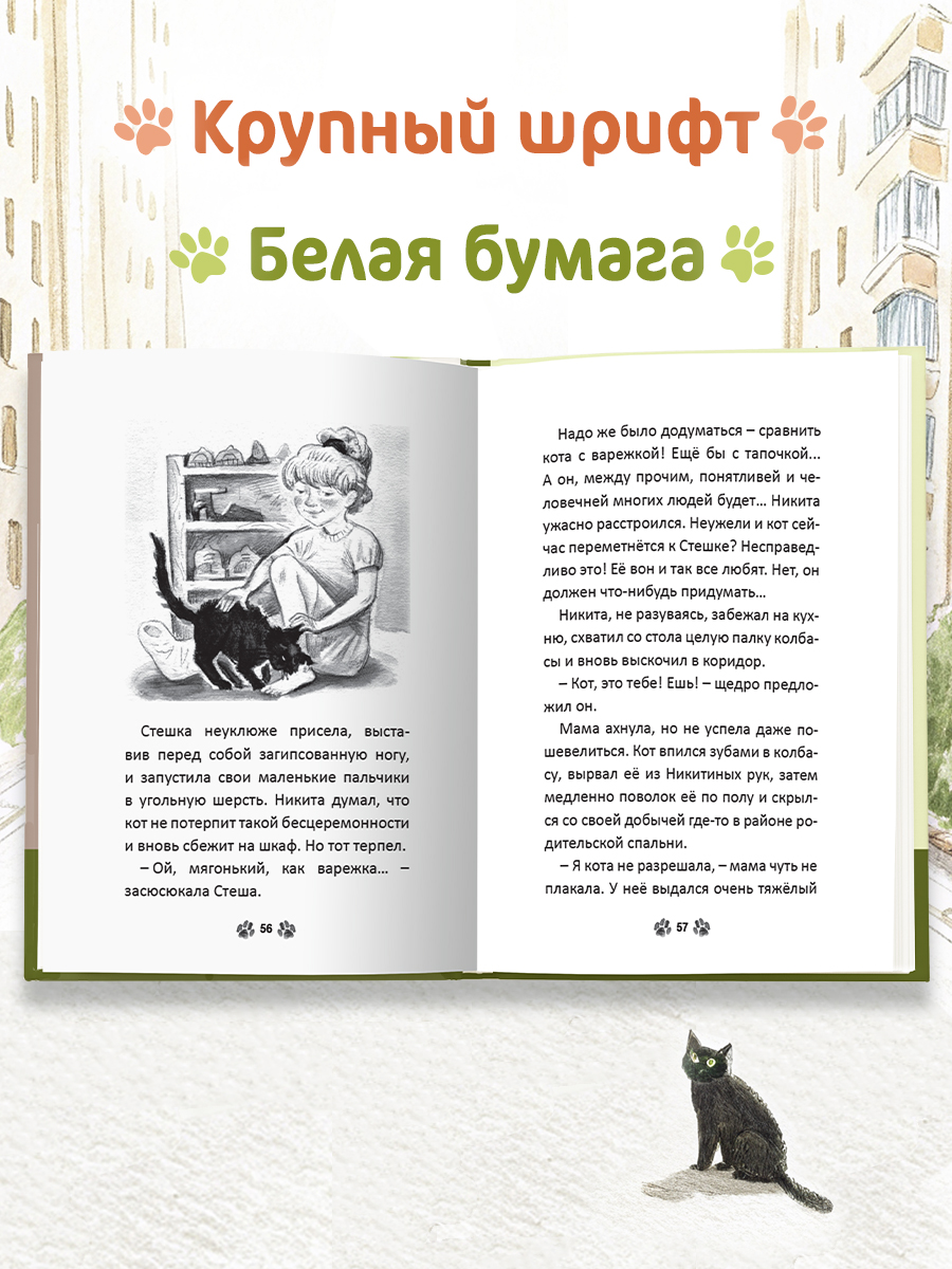 Книга Проф-Пресс детская проза 6+ Я тебя не брошу. Кот, который нам нужен. Е. Русинова. 112 стр. - фото 5