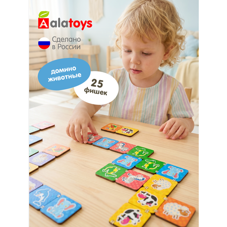 Настольная игра Alatoys Домино Животные в ассортименте