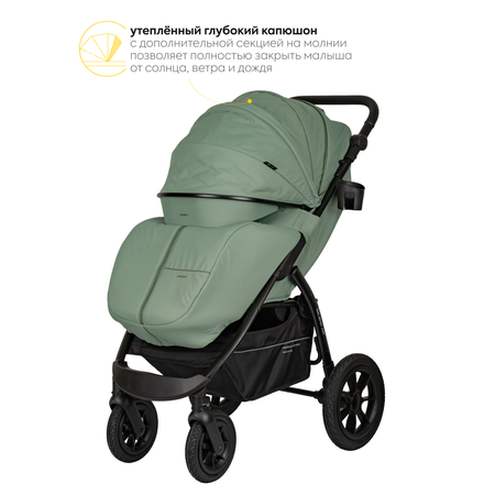 Коляска прогулочная JOVOLA SELENA Air 25 с сумкой зеленый