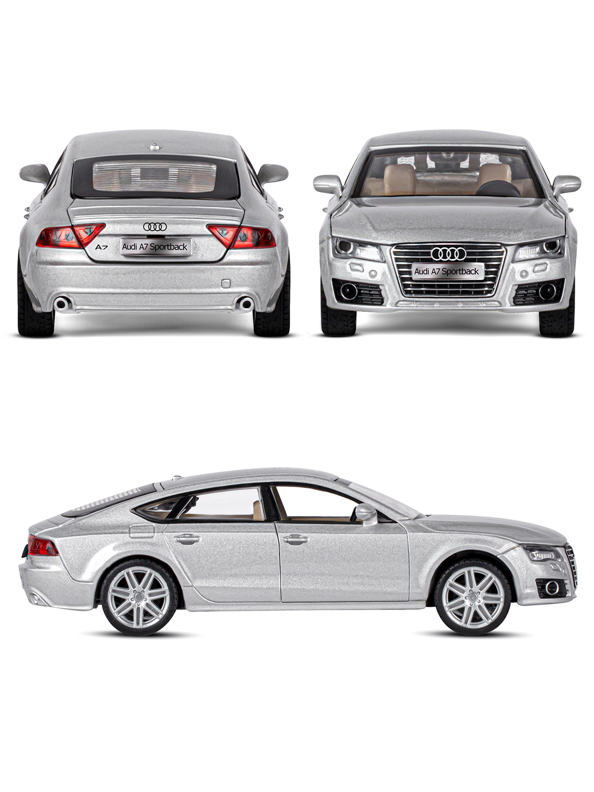 Автомобиль АВТОпанорама Audi A7 1:32 JB1251309 - фото 6