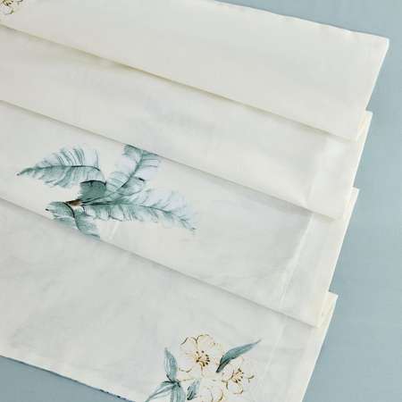 Постельное белье Arya Home Collection 2 спальное 200х220 Simple Living Denney сатин 2 наволочки 50х70 с евро простыней