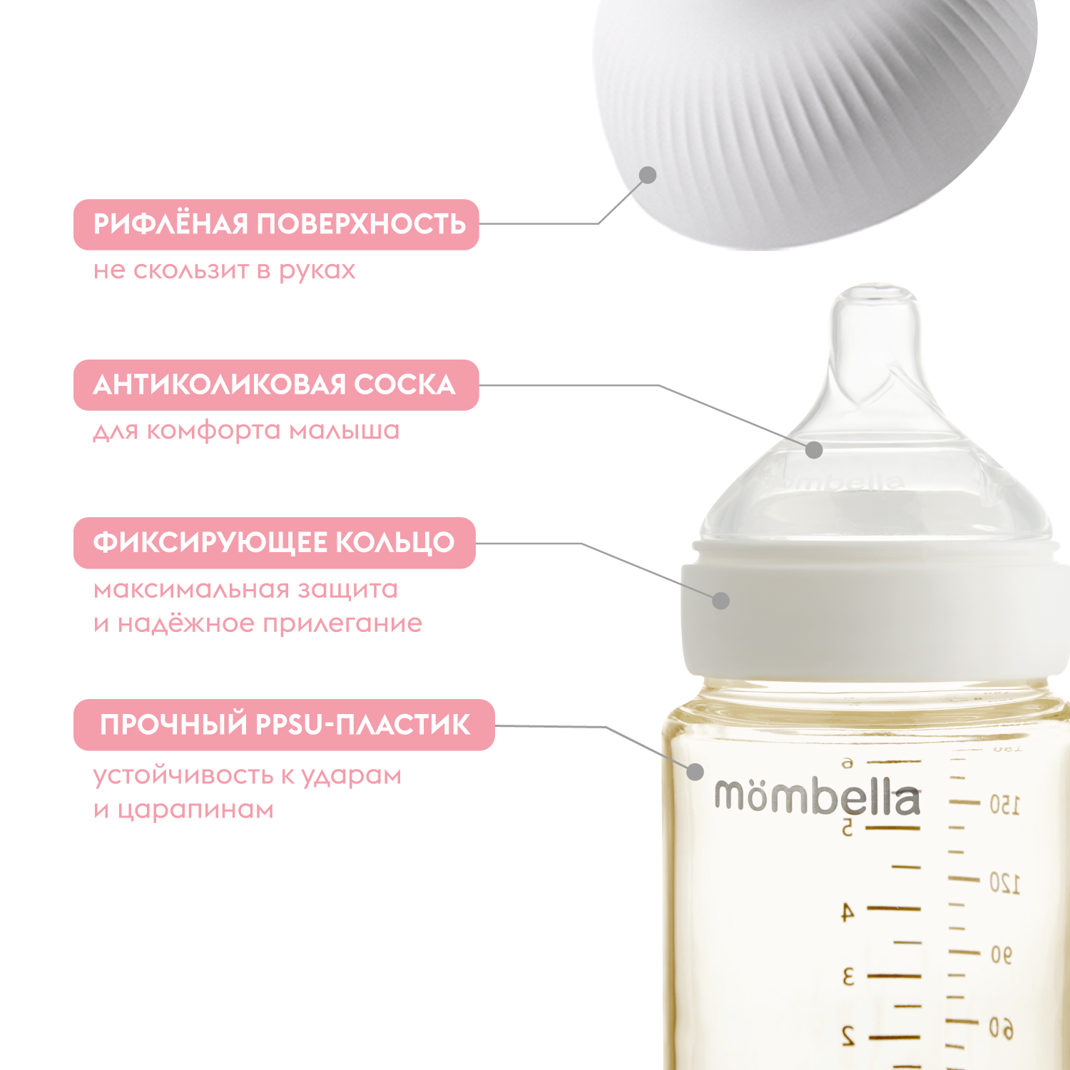 Бутылочка Mombella Anti-Colic 180 мл - фото 3