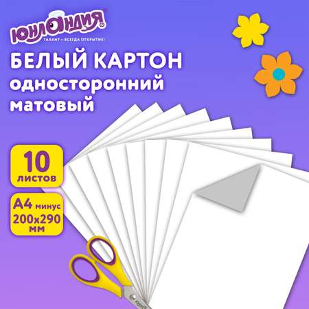 Цветной картон Юнландия 10 лист.