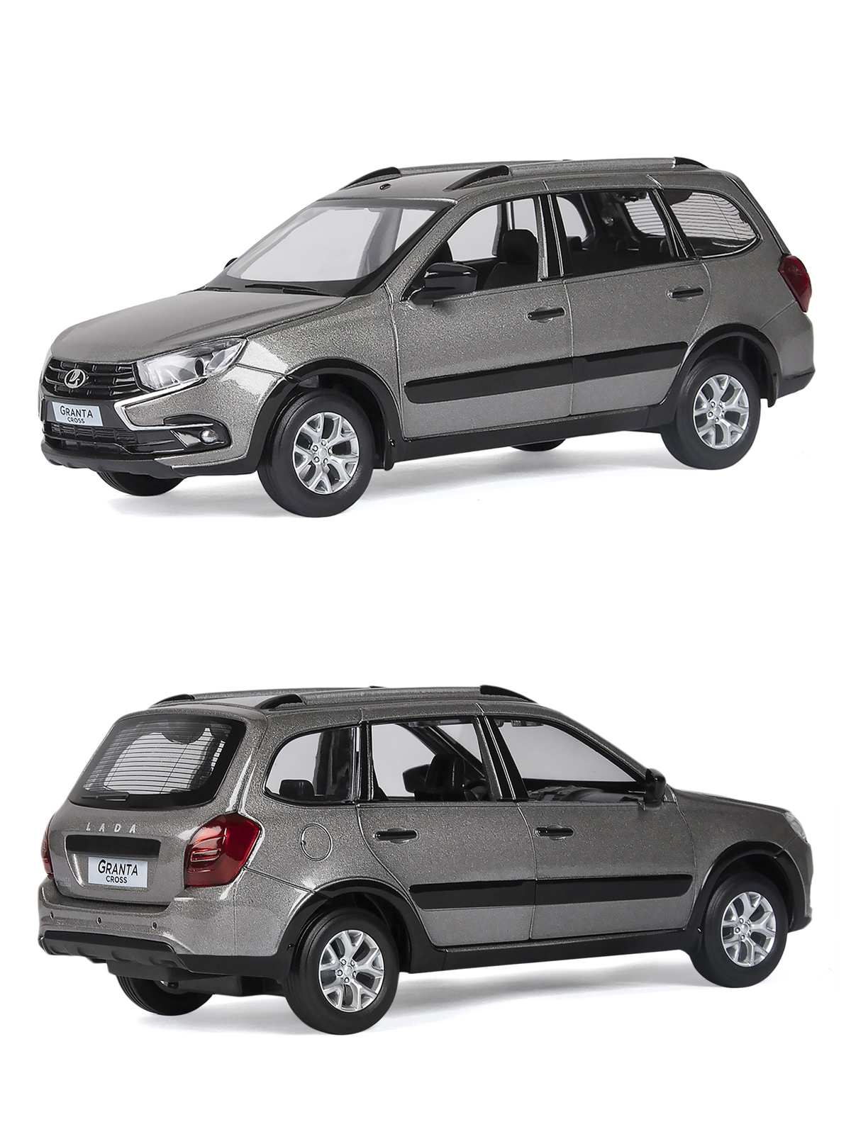 Автомобиль АВТОпанорама LADA Granta Cross 1:24 серебряный JB1251206 - фото 7