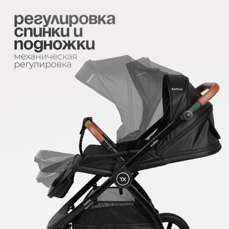 Коляска 2в1 Tomix Walker lux черный