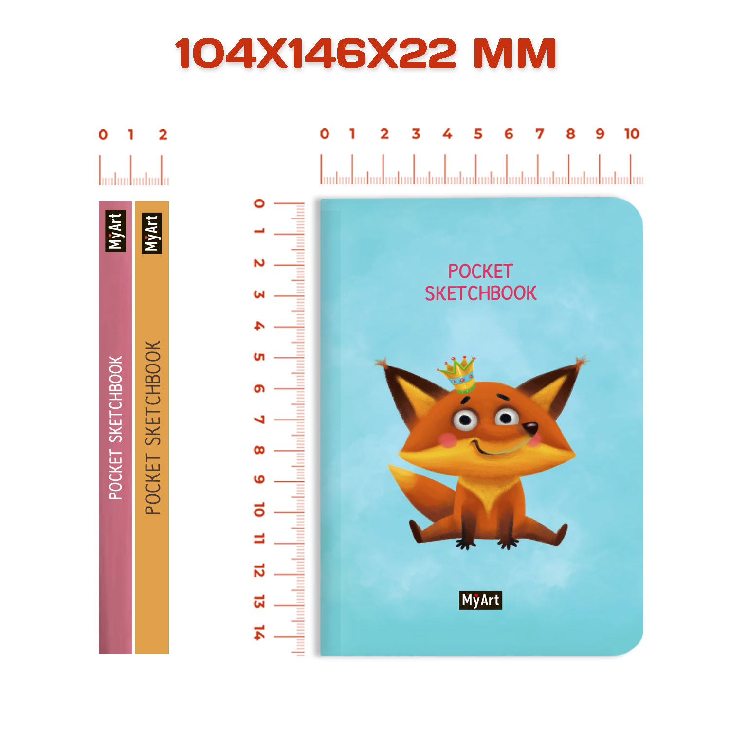 Блокнот Проф-Пресс Pocket скетчбук от MyArt 104х146 мм 48 листов. В наборе 2 шт Корги+Лисичка - фото 5