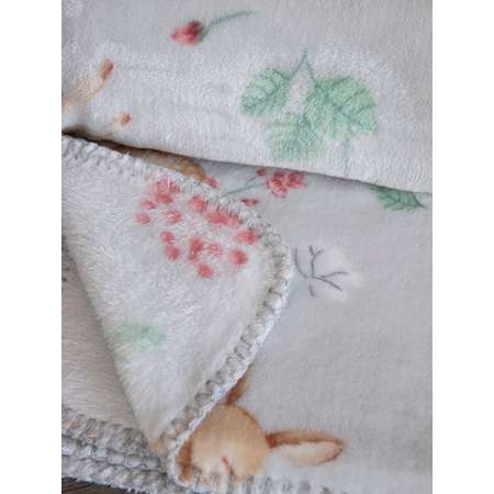 Плед для новорожденных Baby Nice MICRO FLANNEL Оленята серый 100х118