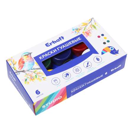 Краски гуашь Erhaft 6 цв.