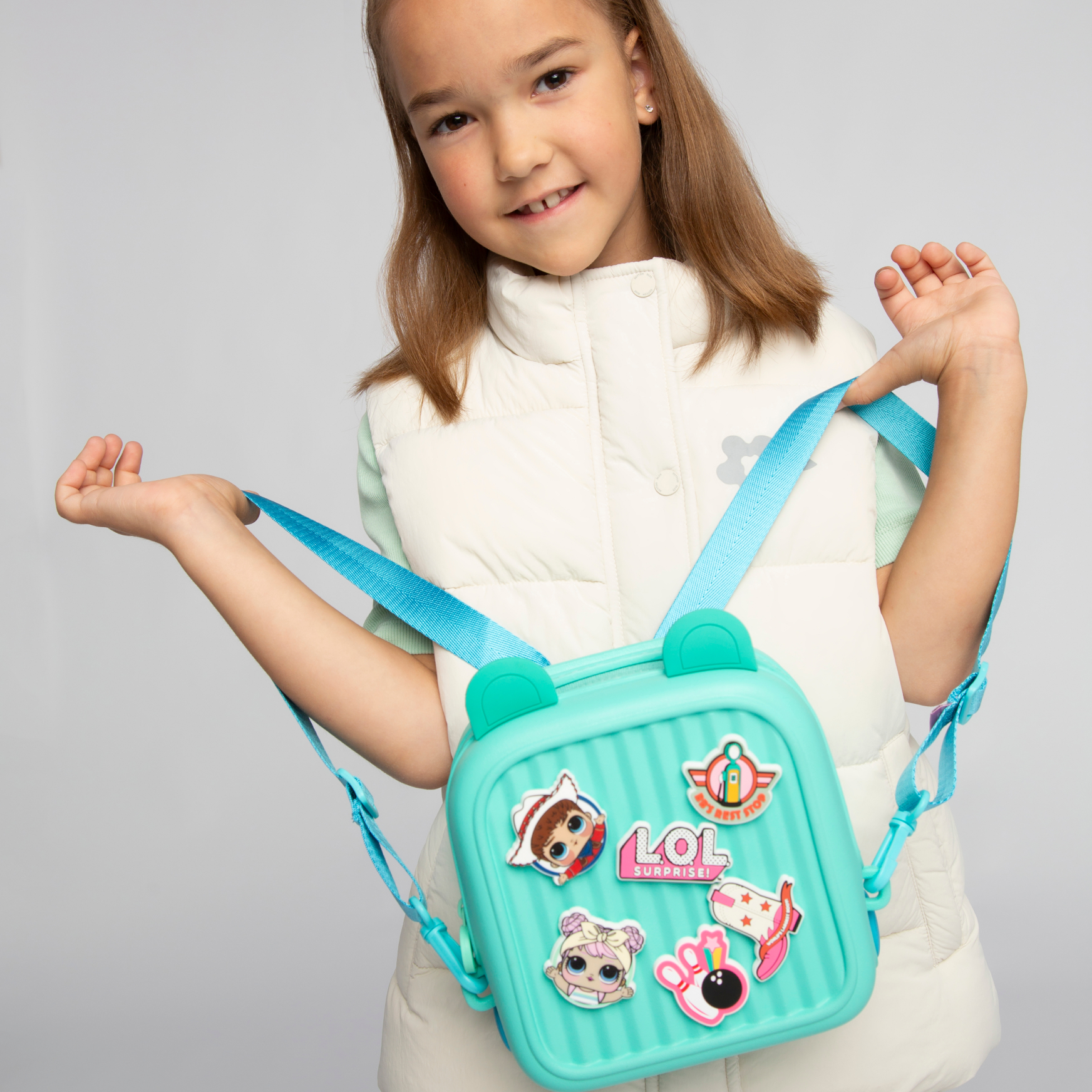 Рюкзак L.O.L. Surprise! бирюзовый с ушками + джиббитсы - фото 13