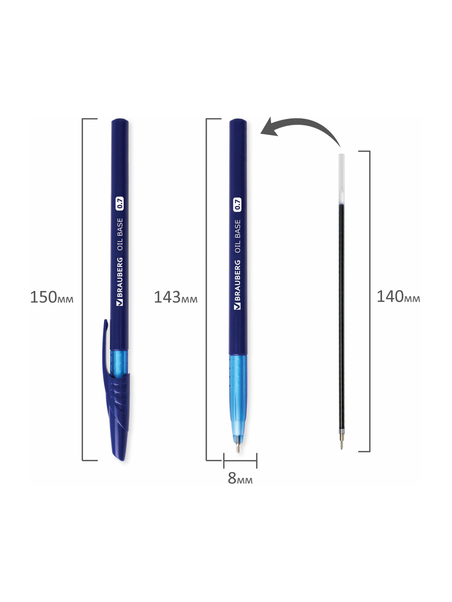 Ручка шариковая Brauberg 24 шт. - фото 12