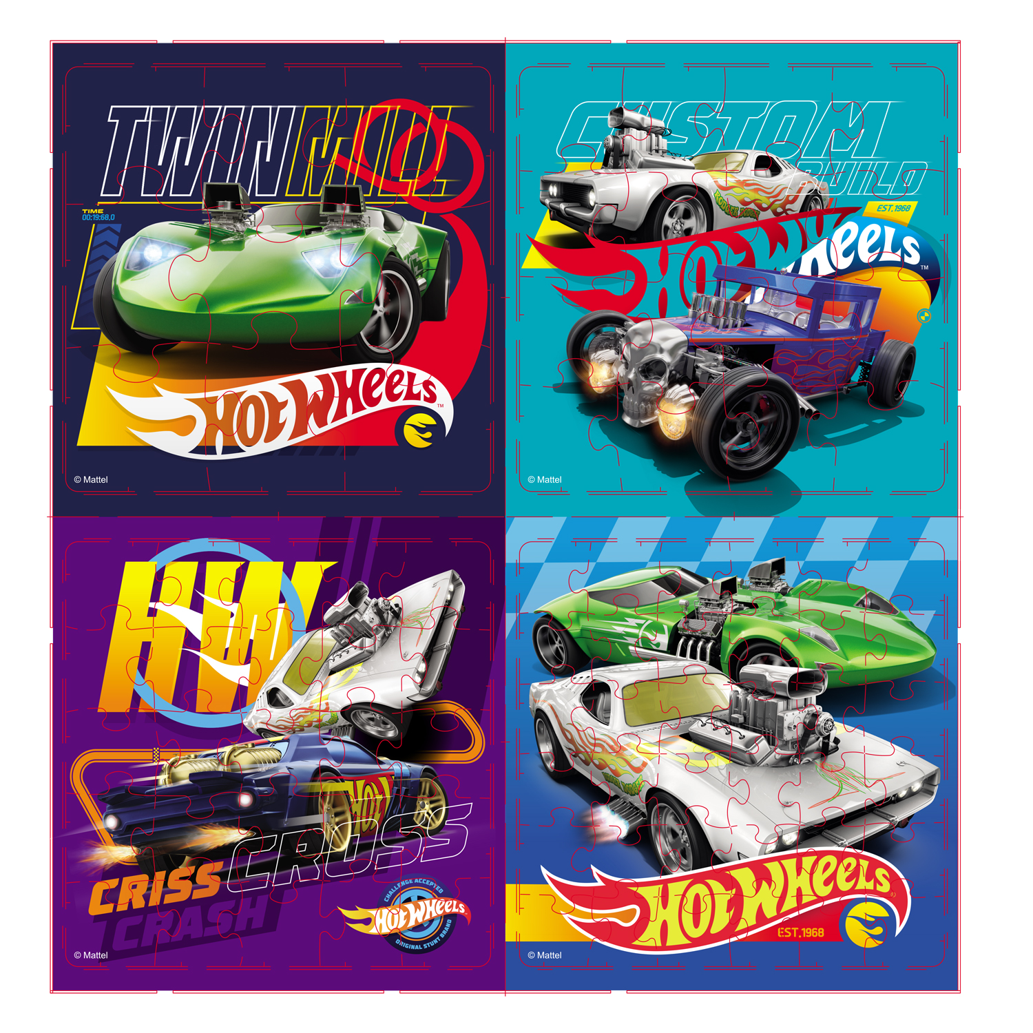 Пазл ORIGAMI Hot Wheels классический в ассортименте - фото 6