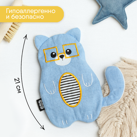 Игрушка-грелка Мякиши Кот Мот с вишневыми косточками