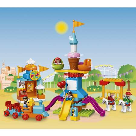 Конструктор LEGO DUPLO Большой парк аттракционов блочный