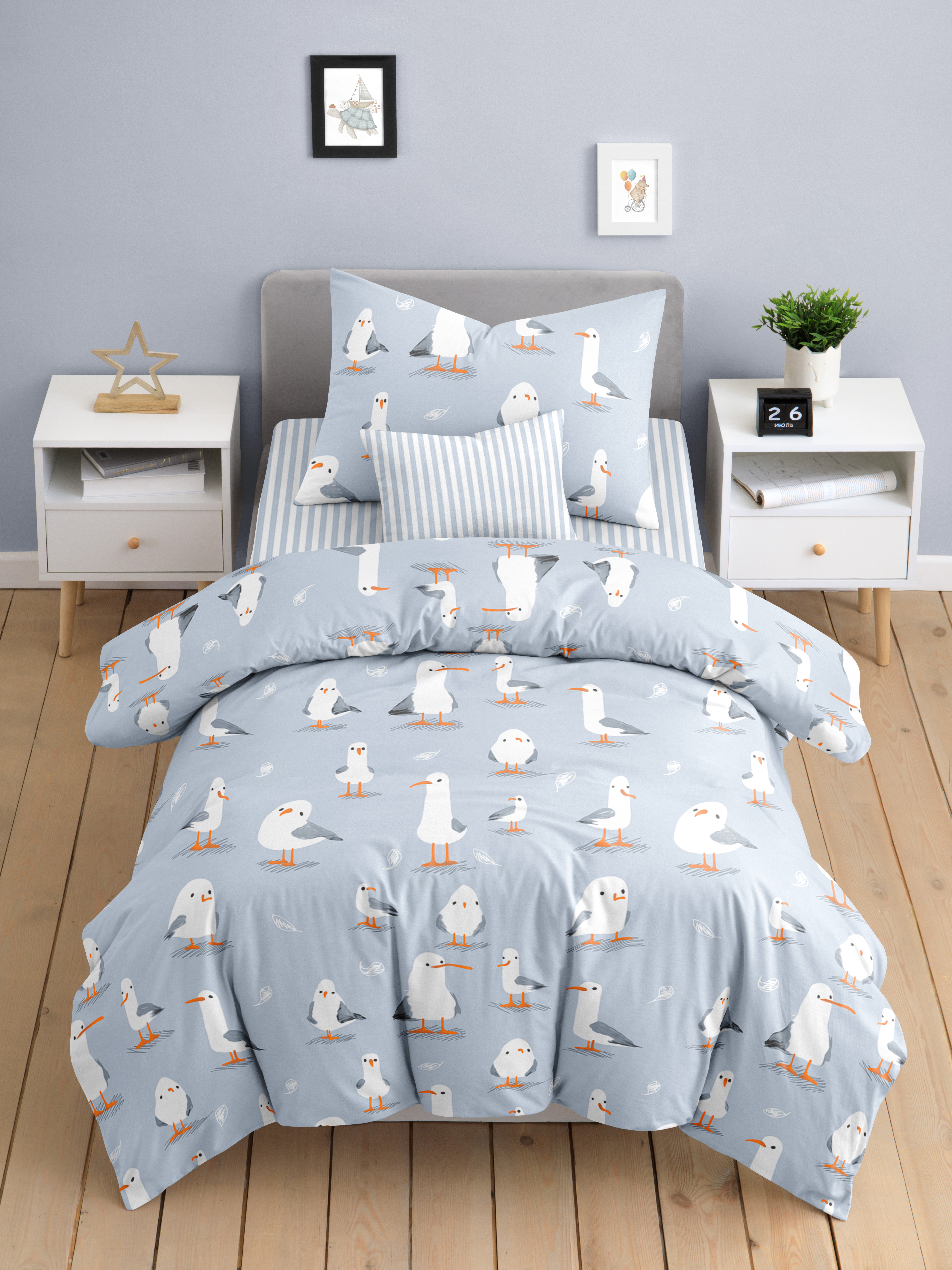 Комплект постельного белья Ночь Нежна Чайка полутораспальный 3 предм. - фото 3