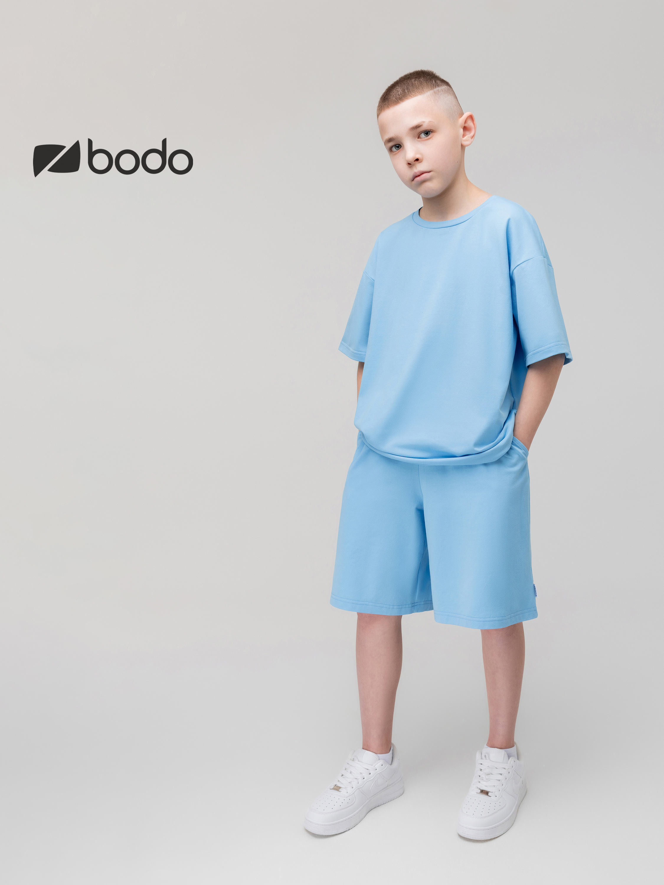 Футболка и шорты Bodo 46-26МU_голубой - фото 4