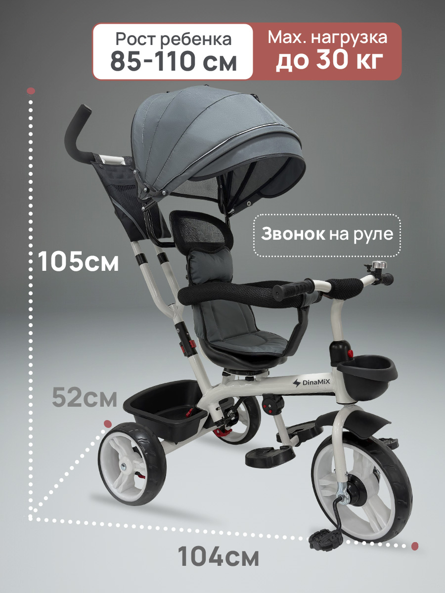 Трехколесный велосипед DinaMiX 10 дюймов - фото 2