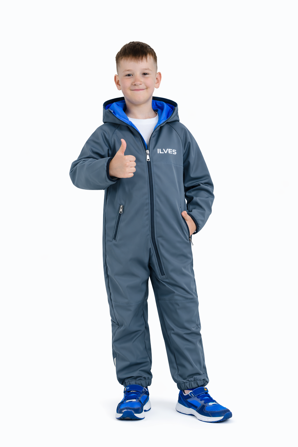 Комбинезон ILVES ILV-A-180/19_серый/синий - фото 2