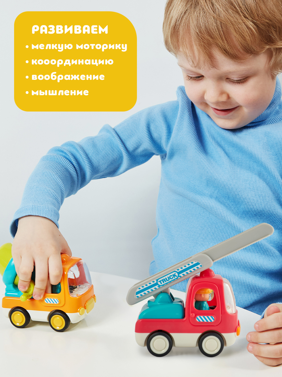 Пожарная машина ОМ ЭНД МОМ инерционная для малышей - фото 12