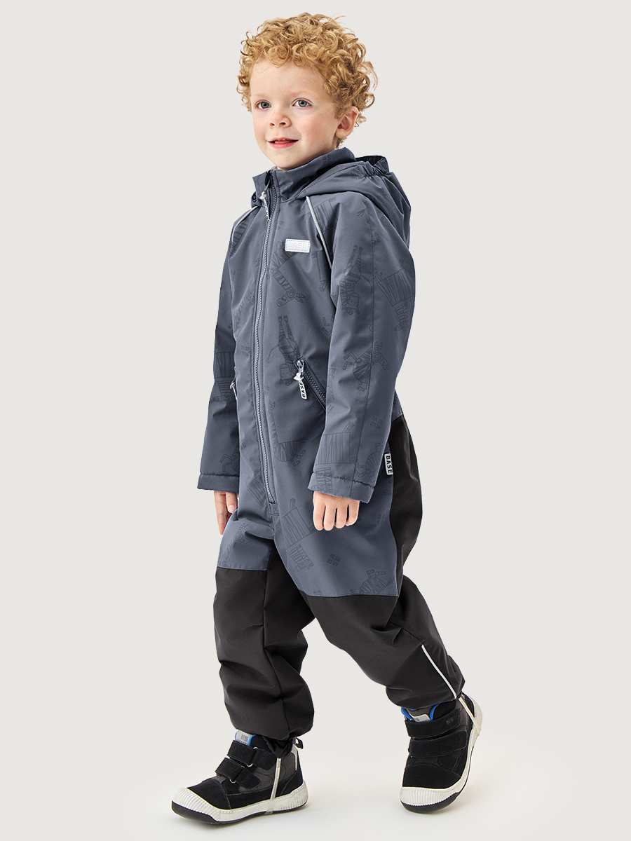 Комбинезон BASE by NIKASTYLE б8м10526 графит/черный - фото 1