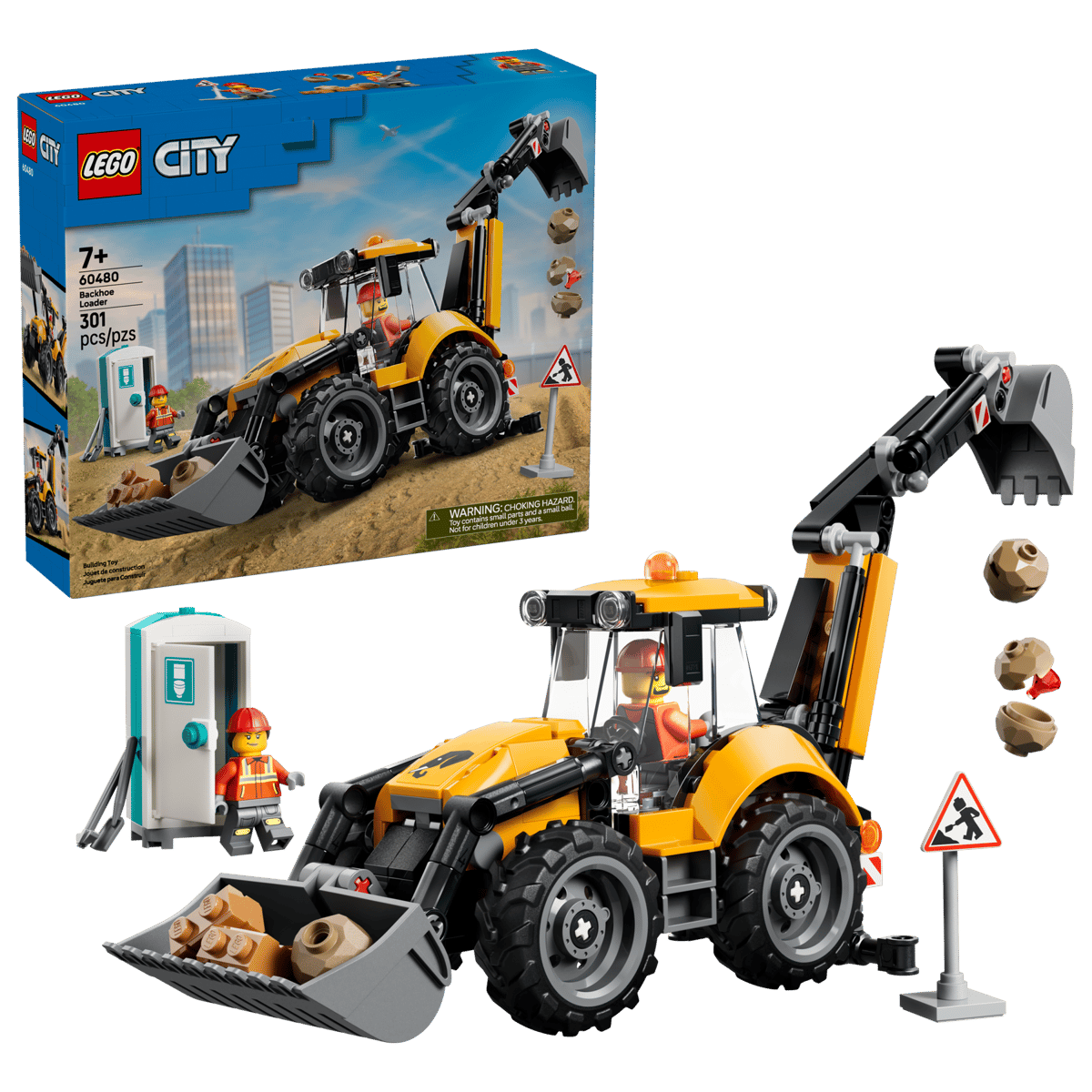 Конструктор LEGO City Желтый экскаватор-погрузчик 301 дет. - фото 1