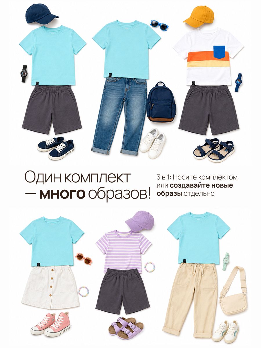 Костюм Текстиль Центр Комплект детский ТЦ арт.К1 принт, гол/сер - фото 4