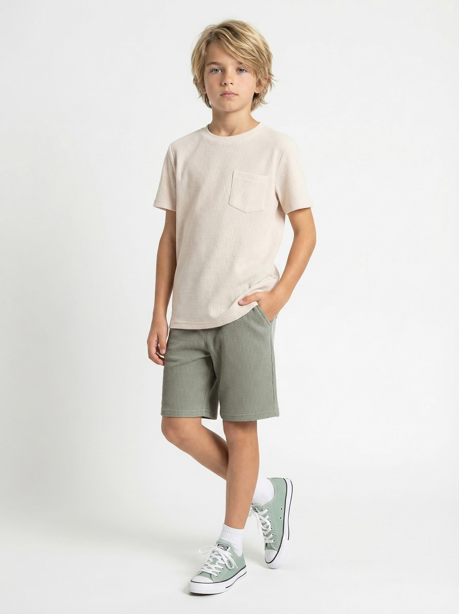 Изображение товара Летний детский комплект из футболки и шортов YOULALA 146 см для активных детей