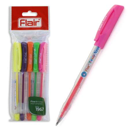 Ручка гелевая FLAIR 5 шт.