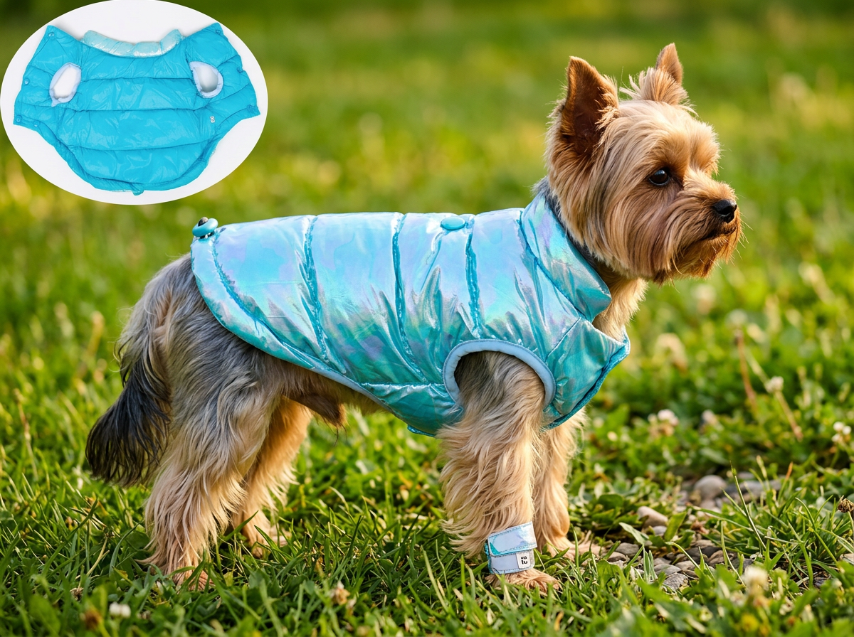 Куртка для собак Sima-Land двухсторонняя голубая - фото 1