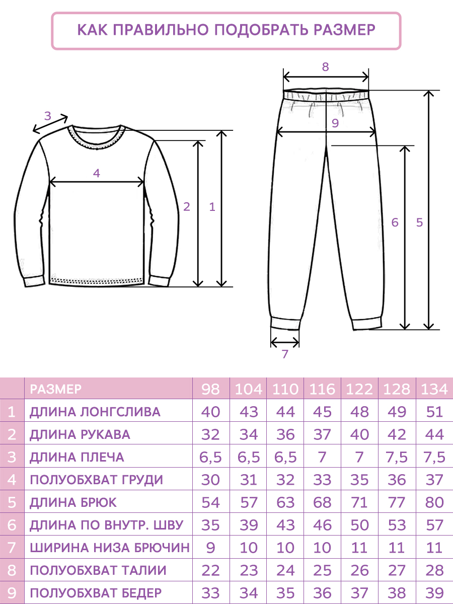 Пижама ДО-Детская Одежда 0025К/розовый3 - фото 8