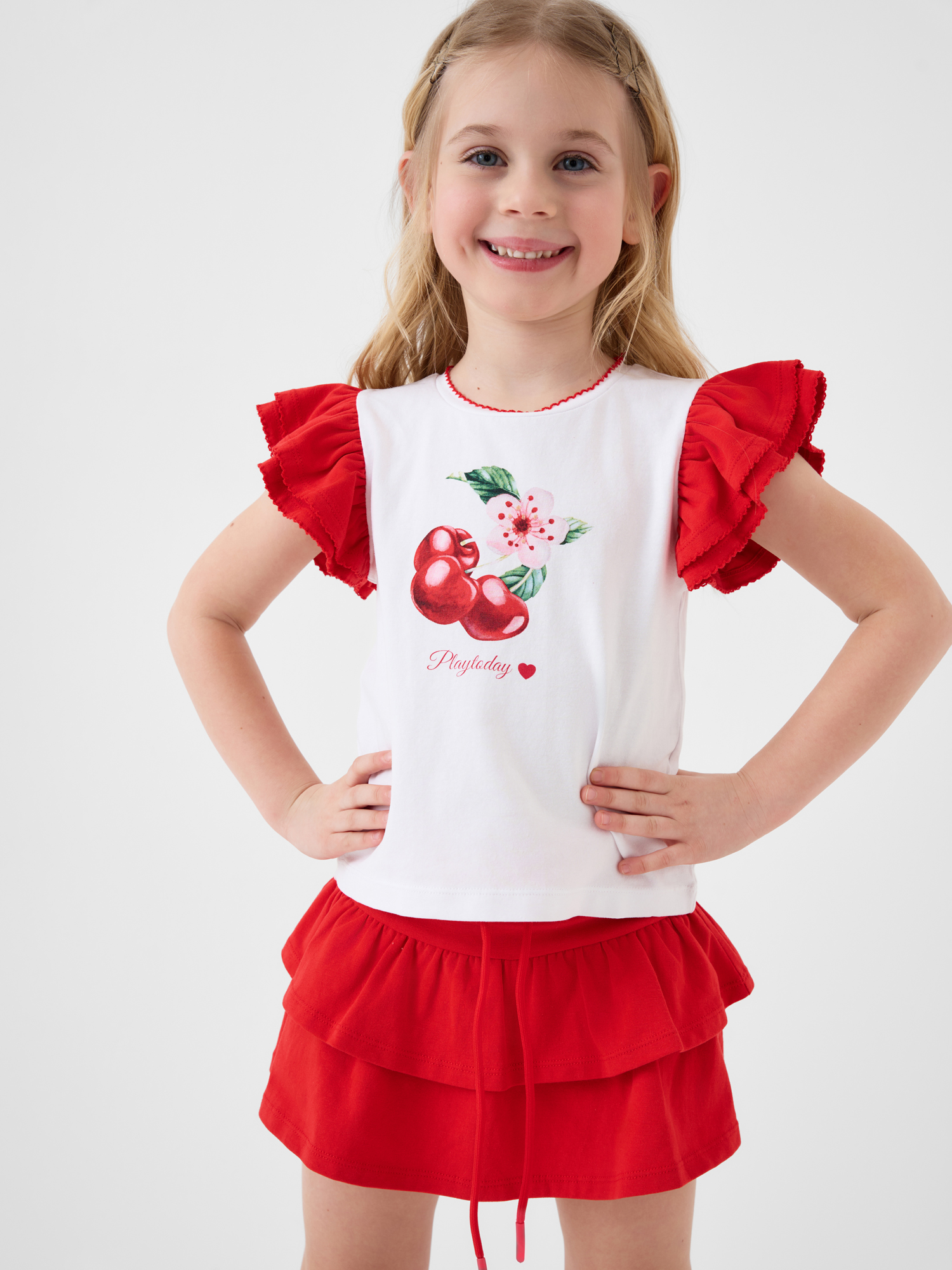 Футболка и юбка-шорты PlayToday 12622119 - фото 4