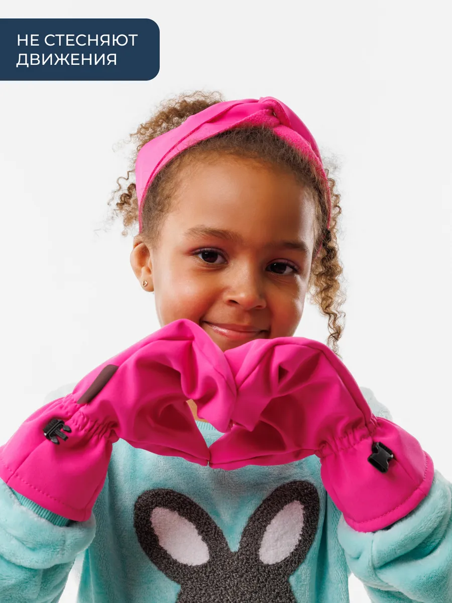 Варежки Little Kiddy varegki_softshellфуксия - фото 8