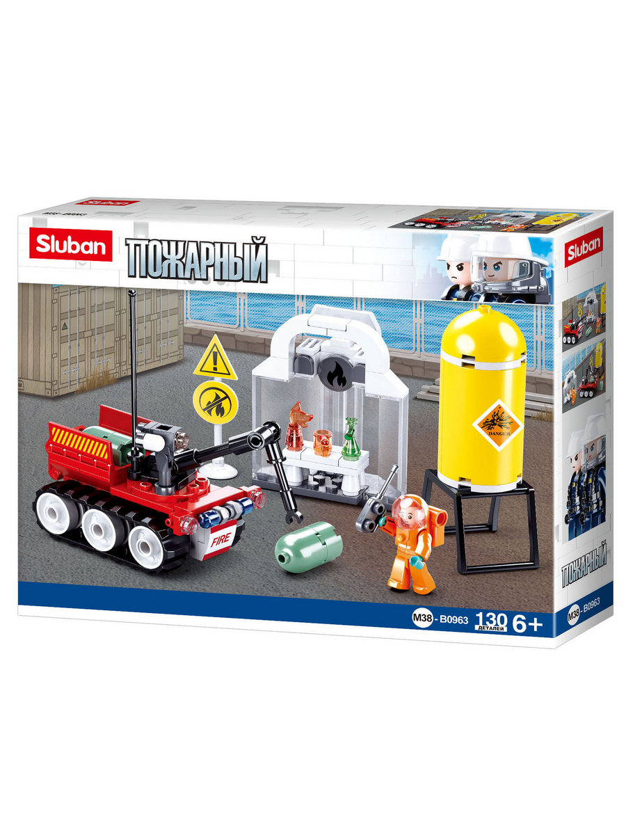 Конструктор SLUBAN Пожарные 130 дет. - фото 1