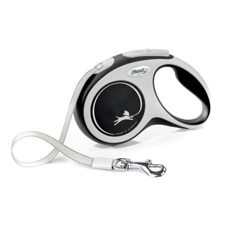 Рулетка для собак Flexi New Line Comfort S до 15кг 5м Серый-Черный