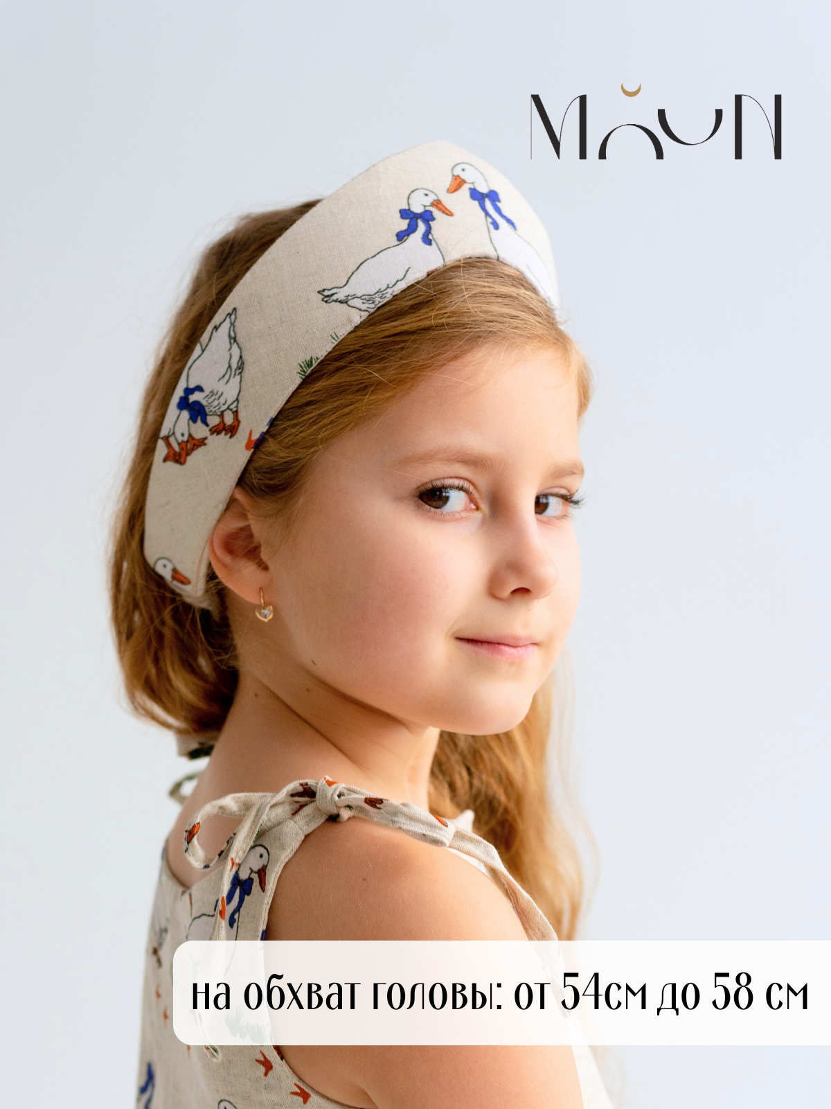 Кокошник MOUN кокошник_лен_гуси - фото 2
