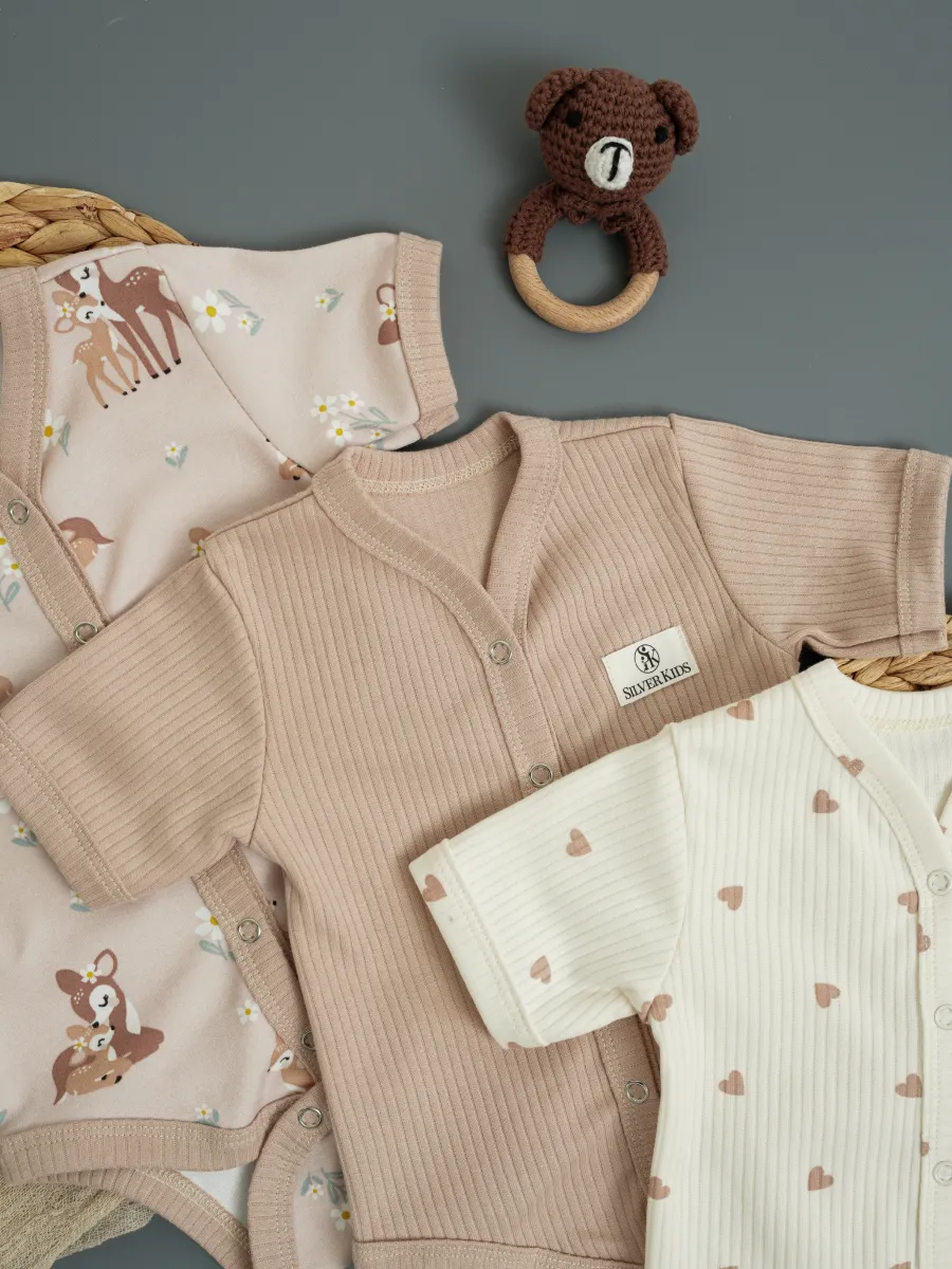 Боди 3 шт Супер Пупс нбр/3пр/бд/sk23/рубчик/леснаясказка - фото 19