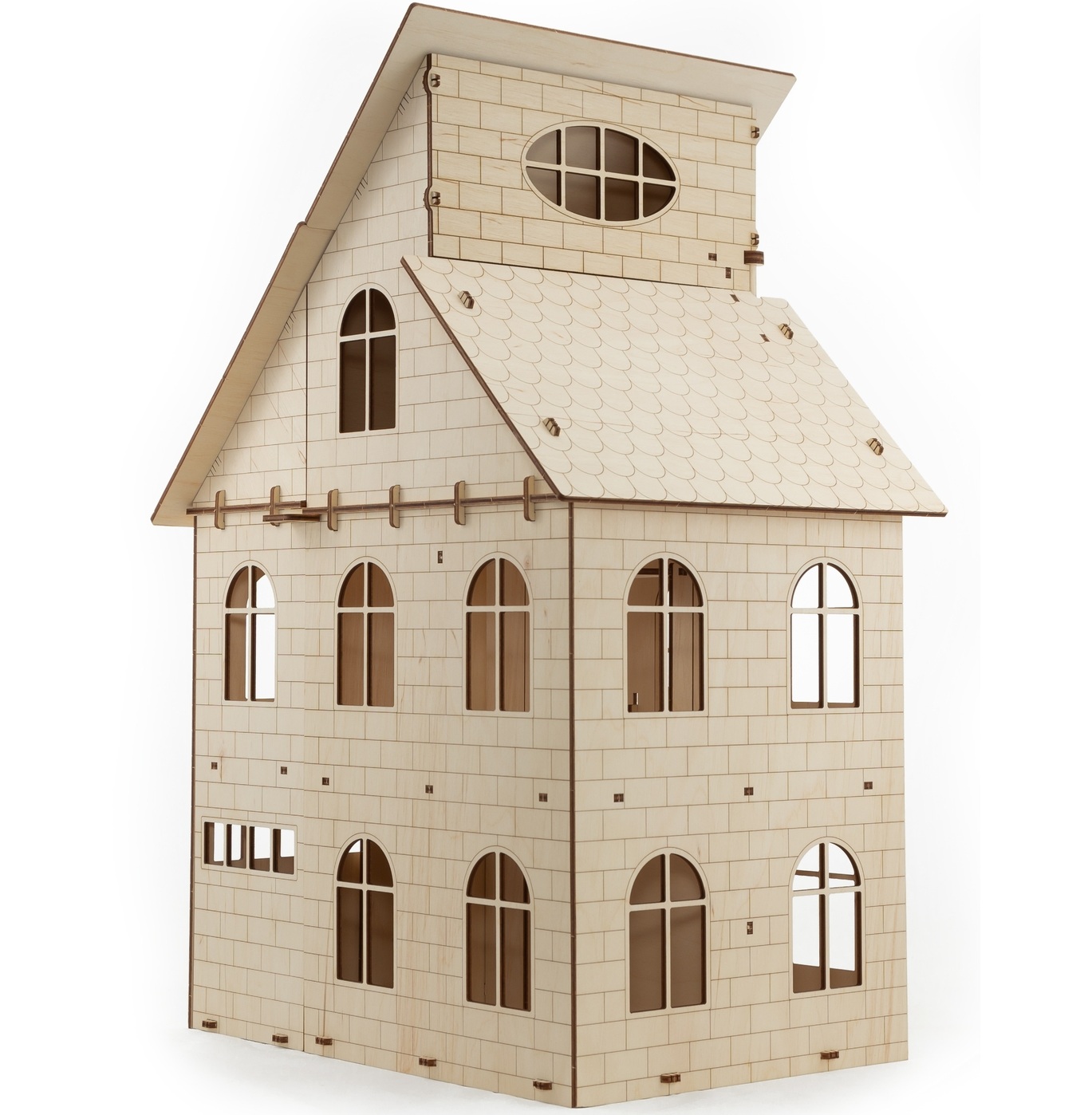 Домик для кукол Eco Wood Art 54 см с мебелью EHouse - фото 5