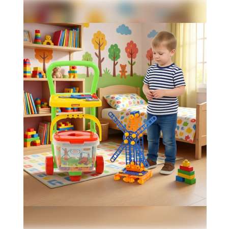 Конструктор Полесье Тележка Набор инструментов