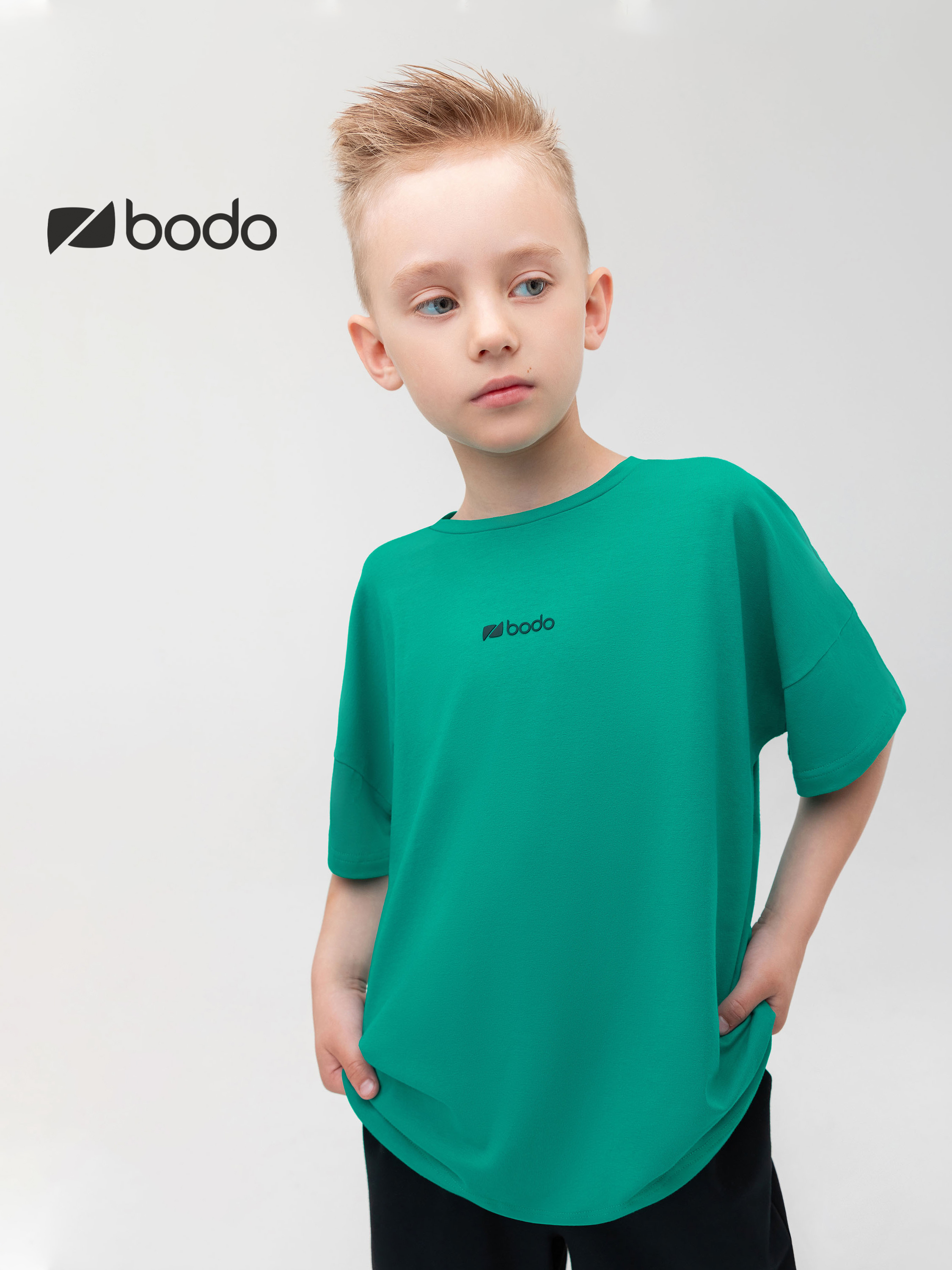 Футболка Bodo 4-435MU_изумрудный (черный) - фото 2