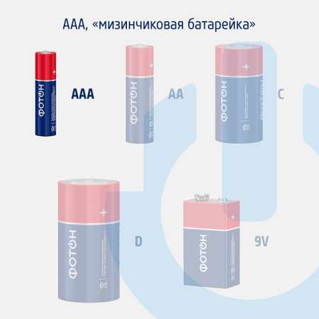 Батарейки мизинчиковые Фотoн ааа LR03 набор 8 шт