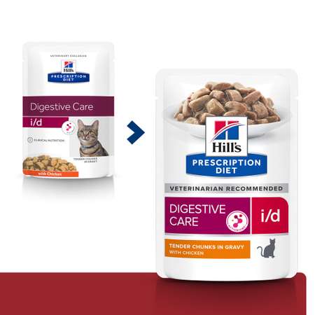 Корм для кошек HILLS 85г Prescription Diet i/d Digestive Care диетический при расстройствах пищеварения ЖКТ с курицей