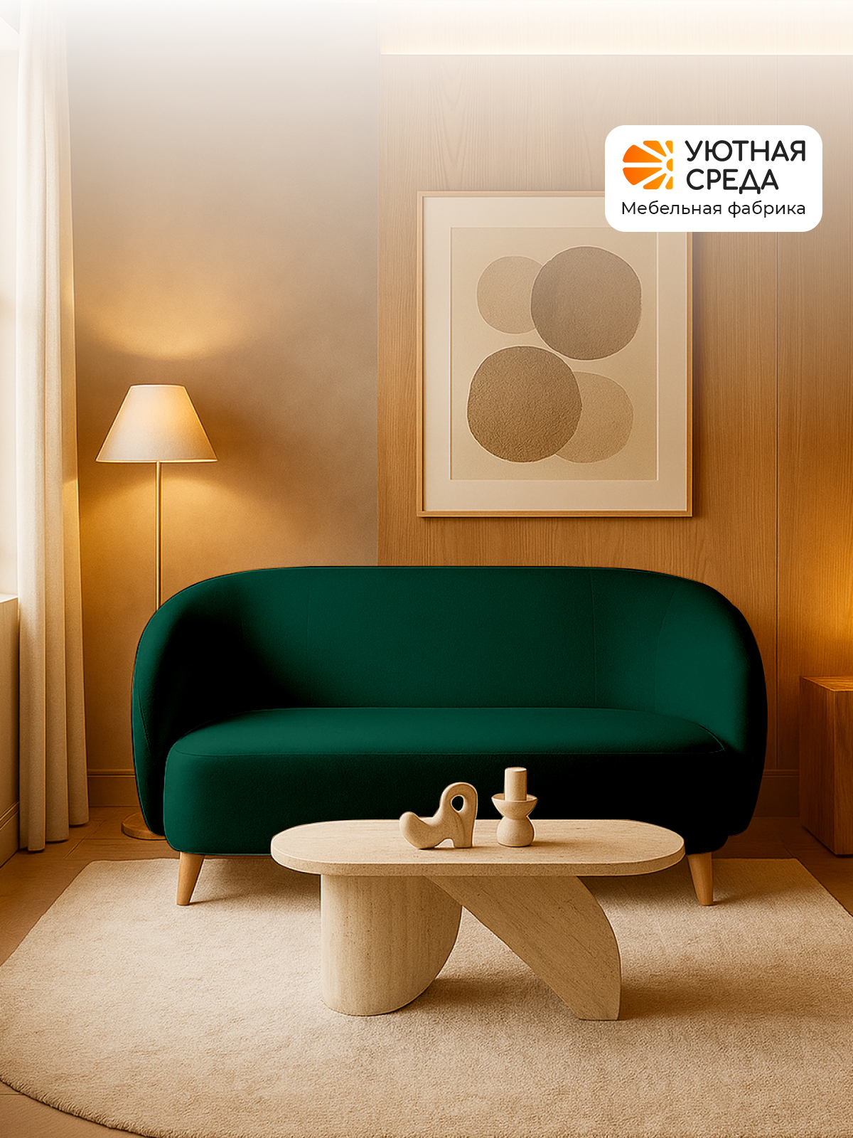 Диван Уютная среда зеленый велюр зеленый - фото 20