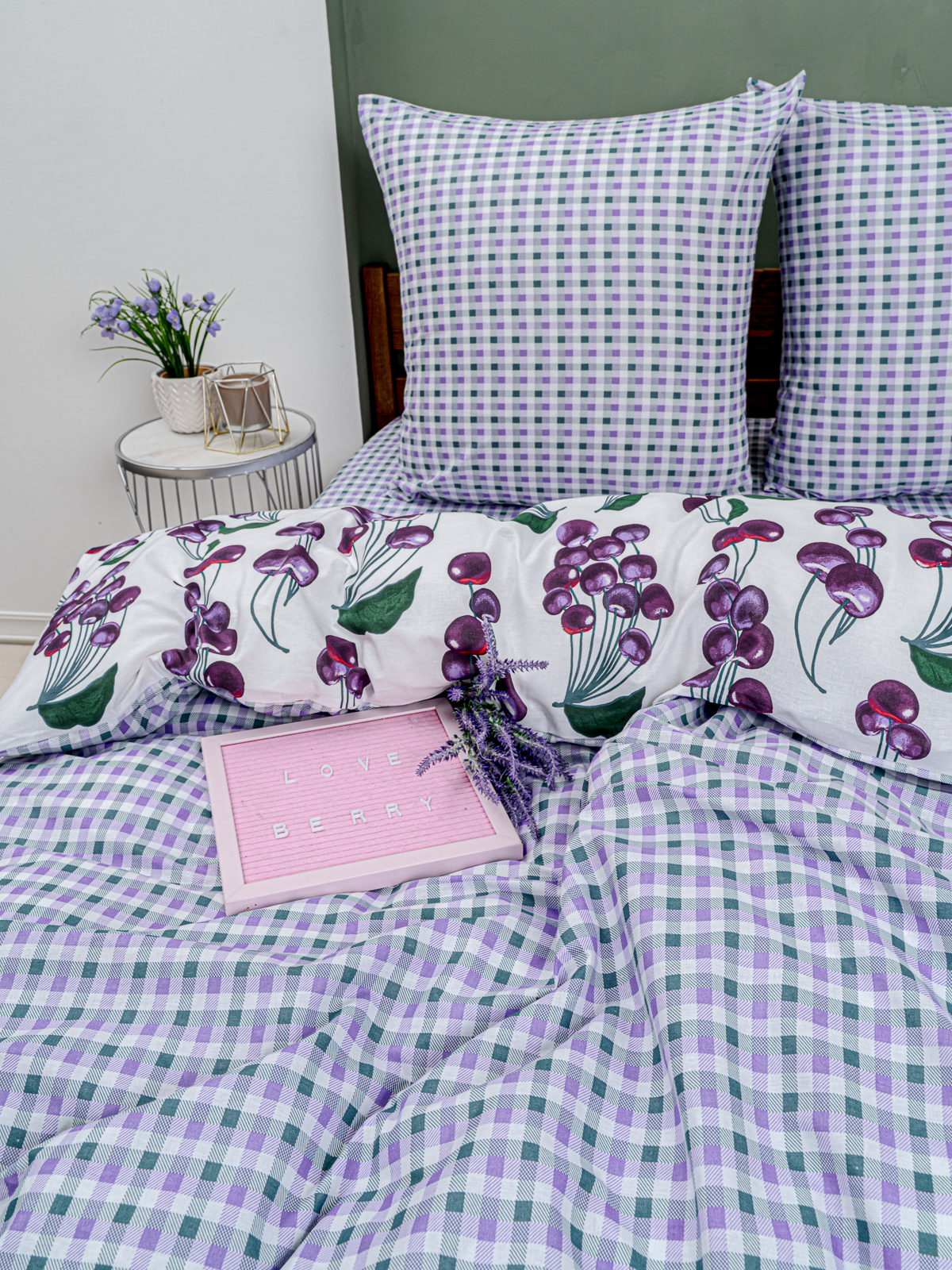 Комплект постельного белья LOVEBERRY Черешня полутораспальный 4 предм. - фото 12