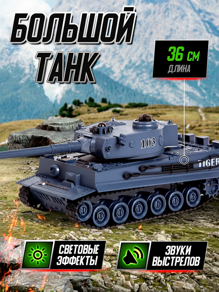 Танк РУ Mioshi 36 см стрельба по мишени - фото 3